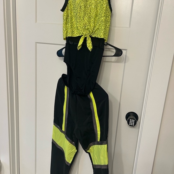 Weissman Neon Green/Yellow and Black  Hip Hop Dance Costume - Picture 7 of 7